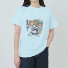 happyhoneyshoppeのにゃんこ介護士 ヘビーウェイトTシャツ