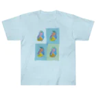 toripolkaのPeach-faced Lovebird ヘビーウェイトTシャツ