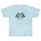 Cody the LovebirdのChubby Bird 仲良しオキナインコ Heavyweight T-Shirt