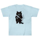多分ねこのお買い物黒猫さん Heavyweight T-Shirt
