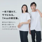 ari designの入道雲と歌川国芳の鯨（ちょっぴり派手バージョン） ヘビーウェイトTシャツ