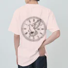 8ball.AI.artの鳩と時計 ヘビーウェイトTシャツ