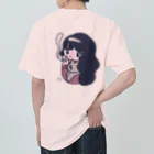 微々子(Viviko)のねことタバコと私 ヘビーウェイトTシャツ