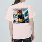 studio eizoのおいら波乗り🐈猫サーファー🏄 ヘビーウェイトTシャツ
