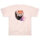 rokoの小熊猫（レッサーパンダ） ヘビーウェイトTシャツ