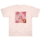 chapinnuのさくらの花びらで遊ぼう♪ ヘビーウェイトTシャツ