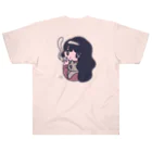 微々子(Viviko)のねことタバコと私 ヘビーウェイトTシャツ