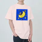 Number.14の月夜に歌うネコ ヘビーウェイトTシャツ