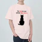 chubby the catのgaze of a cat ヘビーウェイトTシャツ