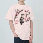 やさぐれちゃんの春の花と猫 Heavyweight T-Shirt