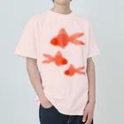 Alba spinaの金魚３匹 ヘビーウェイトTシャツ