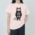 多分ねこのガイコツの仮装をする猫 ヘビーウェイトTシャツ