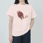 めろんぽっぷのお店だよの茜色みつけた、クサガメさん　 ヘビーウェイトTシャツ