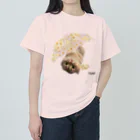 ゆきリンアート【保護猫活動 支援】の花傘ーるびちゃん Heavyweight T-Shirt