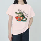 ピヨ爺の副業のほっとひとわに = わにはる = ヘビーウェイトTシャツ