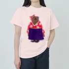 ヤママユ(ヤママユ・ペンギイナ)の着物ぺんぎんーいずれはキングヒナか杜若ー Heavyweight T-Shirt