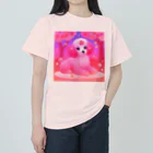 ふぇありぃているのお花見犬 ヘビーウェイトTシャツ