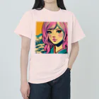 Sunlit Horizonの令和・浮世絵ギャル Heavyweight T-Shirt