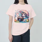 かるるんショップのカメラと傘とうさ耳少女とシリーズ　撮影 ヘビーウェイトTシャツ