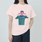 ichiyac designのAIピンクヘアーの女の子 ヘビーウェイトTシャツ