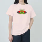 🐸かえるさんと仲間たち🐸の穴に入りたいかえるさん ヘビーウェイトTシャツ