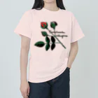 Alba spinaの薔薇蕾のゾウムシ ヘビーウェイトTシャツ
