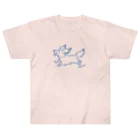 Chiyo.Wan(🐕🕊️のお店)のHanemimi犬　(ブルー) Heavyweight T-Shirt