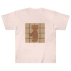 tateshima(たてしま)の口元に手を当てるテディベアくん Heavyweight T-Shirt