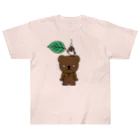 イラスト MONYAAT のこぐまとスズメと雨のしずく Heavyweight T-Shirt