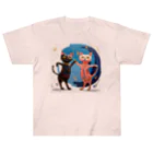 猫魚鳥時々犬等 arte♡のSuccessful Cats ♡ ヘビーウェイトTシャツ