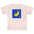 Number.14の月夜に歌うネコ ヘビーウェイトTシャツ