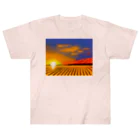 日々好日屋2号店の田んぼと夕焼け Heavyweight T-Shirt