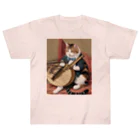 F2 Cat Design Shopの orchestra cat 001 ヘビーウェイトTシャツ