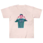 ichiyac designのAIピンクヘアーの女の子 Heavyweight T-Shirt