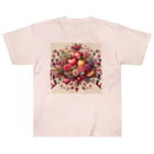 まんまるちゃんの薔薇とフルーツのSweetな香り Heavyweight T-Shirt