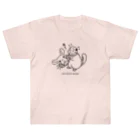 teruteQ chinchilla illustration suzuri店のゆるチンチラおじさん Heavyweight T-Shirt