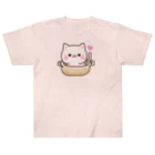 DECORの気づかいのできるネコ　ねこ鍋 Heavyweight T-Shirt