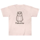 MrKShirtsのFukurou (フクロウ) 黒デザイン Heavyweight T-Shirt