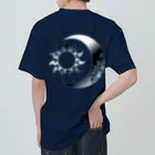 Senseの太陽と月 (Silver背面) ヘビーウェイトTシャツ