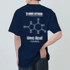 kg_shopの【★バック】尿酸値 [科学構造式] (文字ホワイト) ヘビーウェイトTシャツ