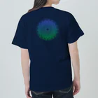 💖宇宙整体♪🌈♪こころからだチャンネル♪💖の宇宙曼荼羅Green Blue Heart cakra ヘビーウェイトTシャツ