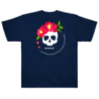 yuki-tsubakiのBetty skull 花盛り Heavyweight T-Shirt