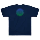 💖宇宙整体♪🌈♪こころからだチャンネル♪💖の宇宙曼荼羅Green Blue Heart cakra ヘビーウェイトTシャツ