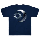 Senseの太陽と月 (Silver背面) ヘビーウェイトTシャツ