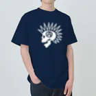 QUQU_WORKSのモヒカンスカル ホワイト Heavyweight T-Shirt