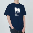 bow and arrow のパグ犬 ヘビーウェイトTシャツ