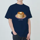 なすびの懐かしのパンケーキ(文字色ホワイト) Heavyweight T-Shirt