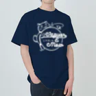 Jaguar E Mowのカエルネコ ホワイトロゴ Heavyweight T-Shirt