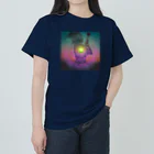 💖宇宙整体♪🌈♪こころからだチャンネル♪💖の 宇宙曼荼羅　 REMIX version 愛を開く光 ヘビーウェイトTシャツ
