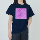 luontoiroのピンクストライプ ヘビーウェイトTシャツ